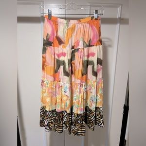 French Connection patchwork midi skirt